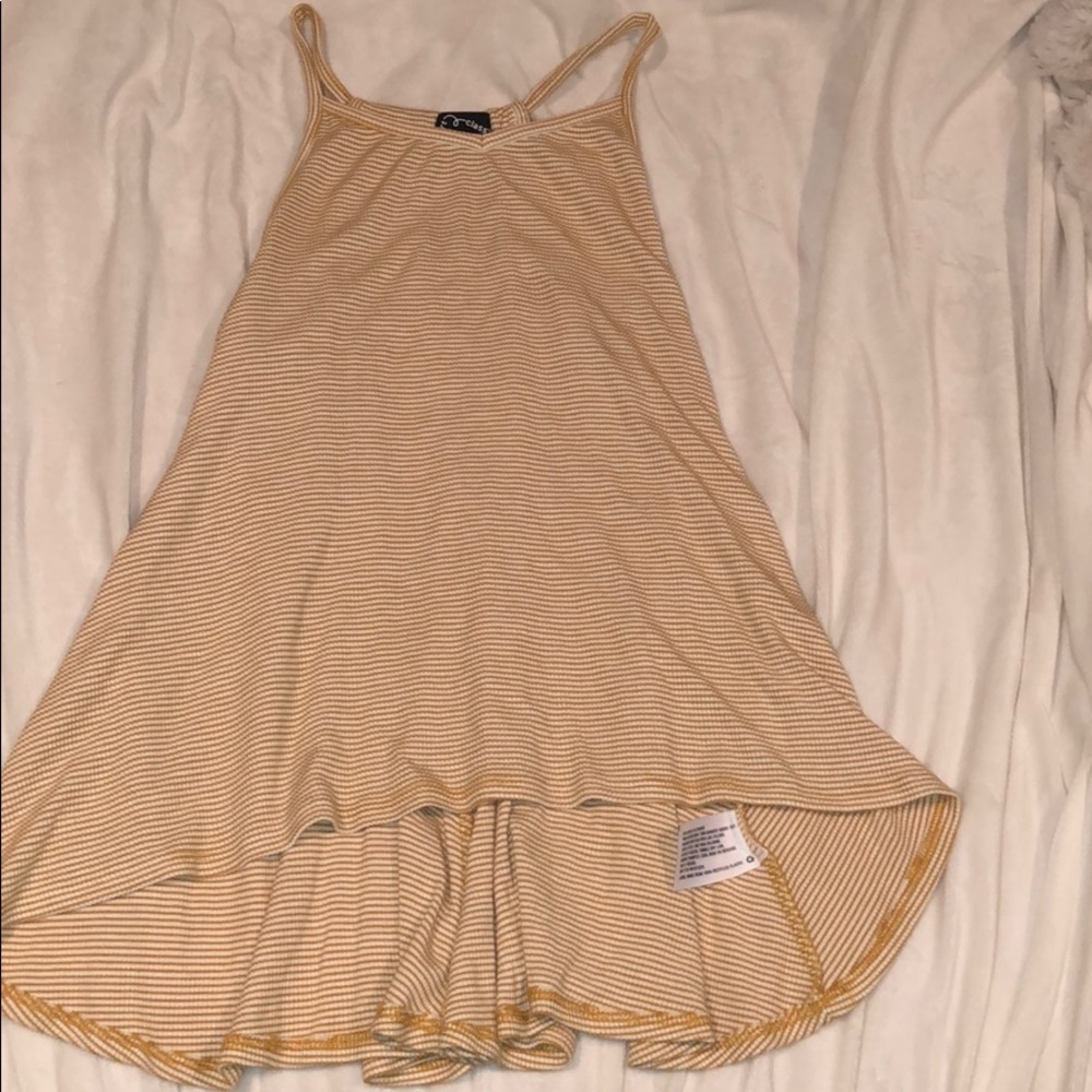 Yellow and white tank top
